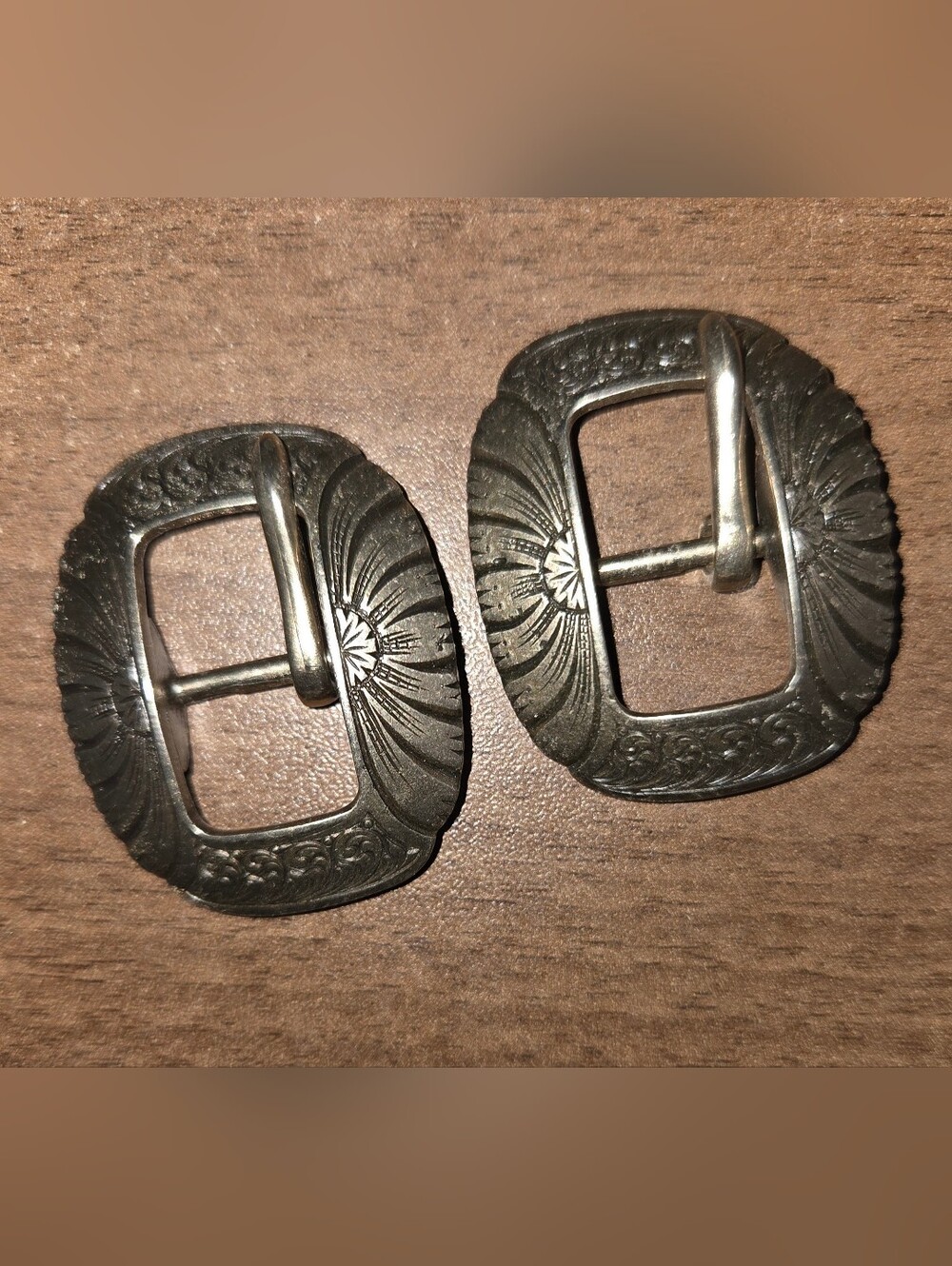 Pair Of Bronze 5/8" Buckles For Headstall, Halter Or Belt